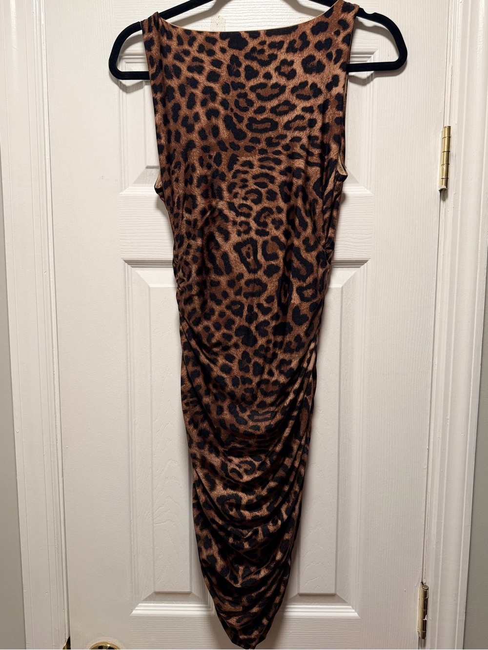 AFRM Leopard-Print Brown & Black Ruched Dress - NWT - Picture 4 of 7